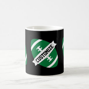 グリーンサッカーコーチ/ファンカスタムチーム名スポーツ コーヒーマグカップ