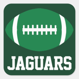 グリーンサッカースポーツチームカスタム文字とカラー スクエアシール