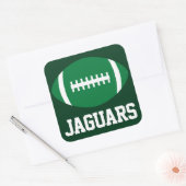 グリーンサッカースポーツチームカスタム文字とカラー スクエアシール (封筒)