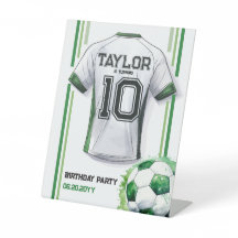 グリーンサッカースポーツボーイジャージキッズ誕生日パーティー