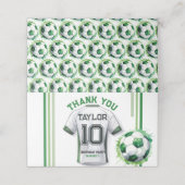 グリーンサッカースポーツボーイジャージーキッズサンキューカード プレイスカード (外部開封)