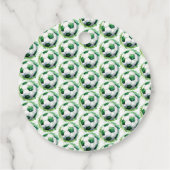 グリーンサッカースポーツボーイジャージー子供の誕生日パーティー フェイバータグ (裏面)