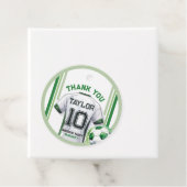 グリーンサッカースポーツボーイジャージー子供の誕生日パーティー フェイバータグ (インサイチュ)