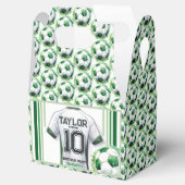 グリーンサッカースポーツボーイジャージー子供の誕生日パーティー フェイバーボックス (オープン)