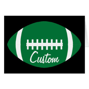 グリーンサッカーチームパーティーカスタム文字グリーンカード