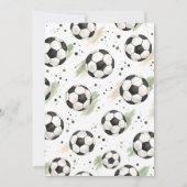 グリーンサッカーバースデー招待状 招待状 (裏面)