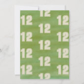 グリーンサッカーフィールドサッカー誕生日パーティー 招待状 (裏面)