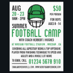 グリーンサッカーヘルメットフットボールキャンプズ広告ズ チラシ<br><div class="desc">グリーンサッカーのヘルメット、広告サッカーキャンプのフライヤーの名刺の店で。</div>