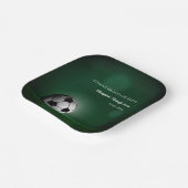 グリーンサッカー誕生日/バチュラーパーティ ペーパープレート (傾斜あり)