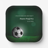 グリーンサッカー誕生日/バチュラーパーティ ペーパープレート (正面)