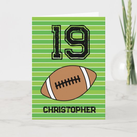 グリーンサッカー19th誕生日カード カード (正面)