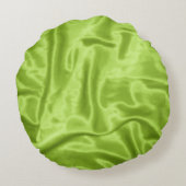 グリーンサテンラウンド装飾用クッション ラウンドクッション (裏面)