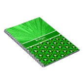 グリーンサテン&アイビーマイシークレットジャーナルパーソナライズされた誌 ノートブック (右側)