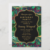 グリーンサファイアアゲート誕生日 招待状 (正面)