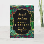 グリーンサファリアガテスウィート16ハッピーバースデー カード (正面)