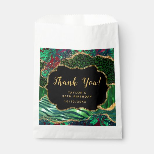 グリーンサファリアゲート誕生日サンキュー フェイバーバッグ (正面)