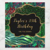 グリーンサファリアゲート誕生日 ワインラベル (シングルラベル)