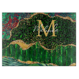 グリーンサファリアニマルプリントゲート カッティングボード