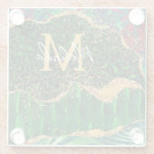 グリーンサファリアニマルプリントゲート ガラスコースター (裏面)