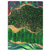 グリーンサファリアニマルプリントゲート クリップボード (裏面)