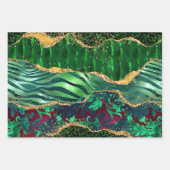 グリーンサファリアニマルプリントゲート ラッピングペーパーシート (正面2)