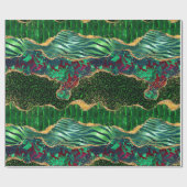 グリーンサファリアニマルプリントゲート ラッピングペーパー (フラット)