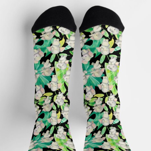 グリーンサファリエレファントソックス ソックス (上部)