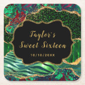 グリーンサファリゲートSweet sixteen スクエアペーパーコースター (正面)