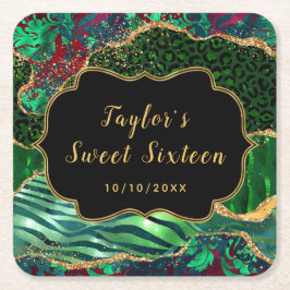 グリーンサファリゲートSweet sixteen スクエアペーパーコースター