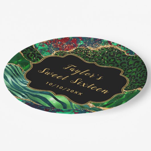 グリーンサファリゲートSweet sixteen ペーパープレート (アングル)