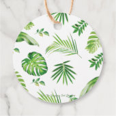 グリーンサファリジャングルアニマルベビーシャワー誕生日 フェイバータグ (裏面)