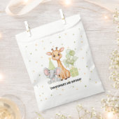 グリーンサファリジャングルアニマル誕生日 フェイバーバッグ (クリップ留めされた状態)