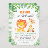 グリーンサファリジャングル第1期生の誕生日パーティー 招待状 (正面/裏面)