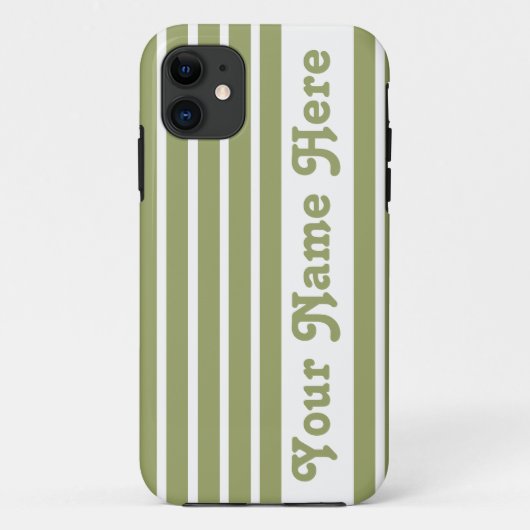 グリーンサファリストライプーの名前 Case-Mate iPhoneケース (裏面)