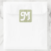 グリーンサファリストライプー スクエアシール (バッグ)