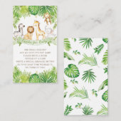 グリーンサファリフォレストジャングル動物の本ベビー エンクロージャーカード (正面/裏面)