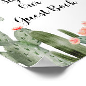 グリーンサボテンお願いゲストブックにサイン。 ポスター (角)