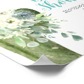 グリーンサボテン白い花タコ'Bout Love Welcome ポスター (角)