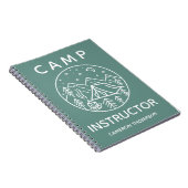 グリーンサマーパーソナライズされたキャンプインストラクター ノートブック (右側)