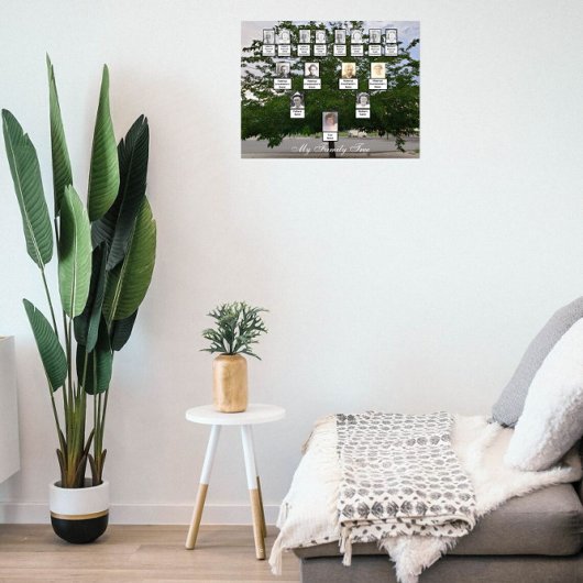 グリーンサマーファミリーツリーフォトポスター ポスター