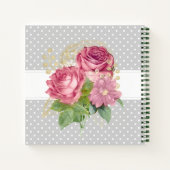 グリーンサムガーデナージャーナルピンク金ゴールドバラ ノートブック (裏面)