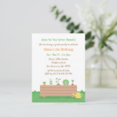 グリーンサムスプランターボックス子供の誕生日パーティー 招待状 (スタンド正面)