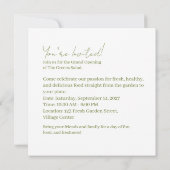 グリーンサラダ 招待状 (裏面)