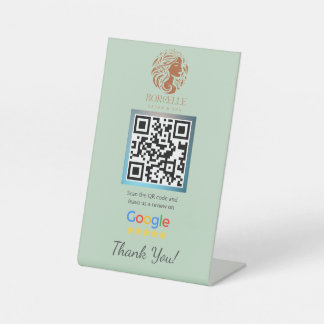グリーンサロンGoogleレビューカウンタスタンドテンプレート 台座サイン
