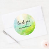 グリーンサンありがとうステッカー ラウンドシール (封筒)