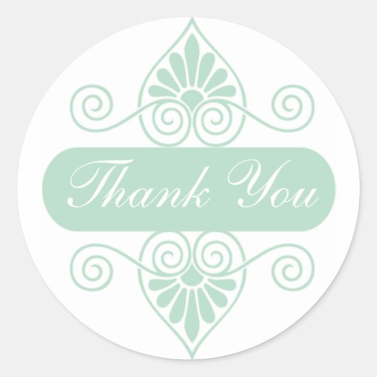 グリーンサンキューステッカー ラウンドシール (正面)