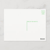 グリーンサンキューピンクガーベラデイジー花 ポストカード (裏面)