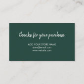 グリーンサンキュー |ミニマルモダンリスト手書き 割引カード (裏面)