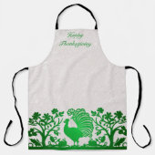 グリーンサンクスギビングトルコフローラエプロン エプロン (正面)