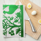 グリーンサンクスギビングトルコフローラキッチンタオル キッチンタオル (四つ折り)